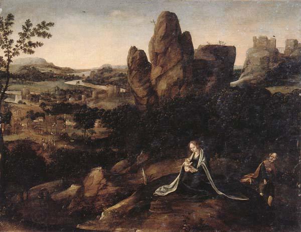 unknow artist A landscape with the rest on the Flight into egypt